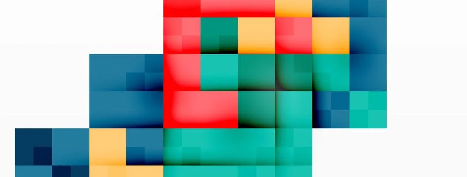 Dynamic colorful squares background. Vector Illustration For Wallpaper, Banner 스톡 일러스트