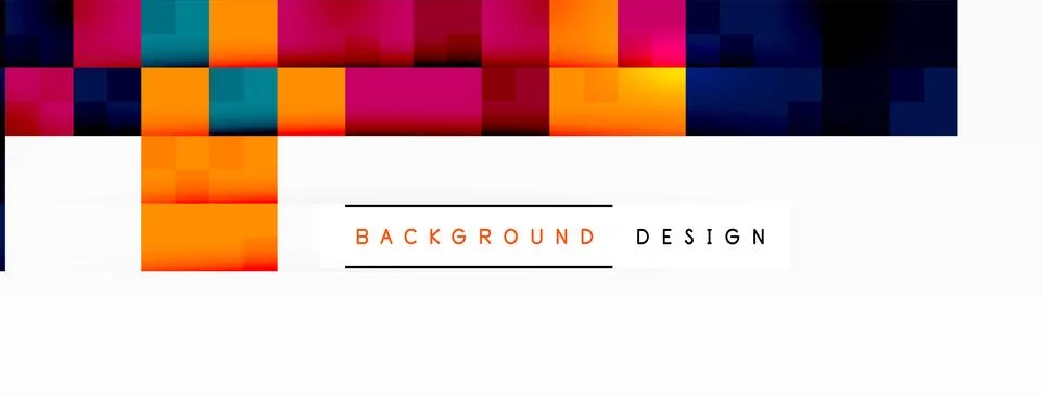 Dynamic colorful squares background. Vector Illustration For Wallpaper, Banner Stock Illustration