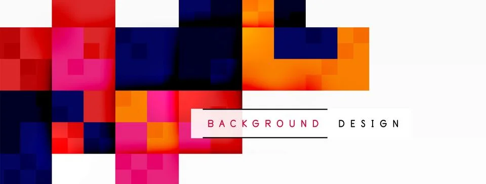 Dynamic colorful squares background. Vector Illustration For Wallpaper, Banner Stock Illustration