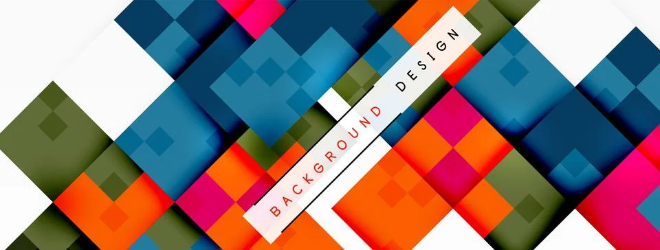 Dynamic colorful squares background. Vector Illustration For Wallpaper, Banner Stock Illustration