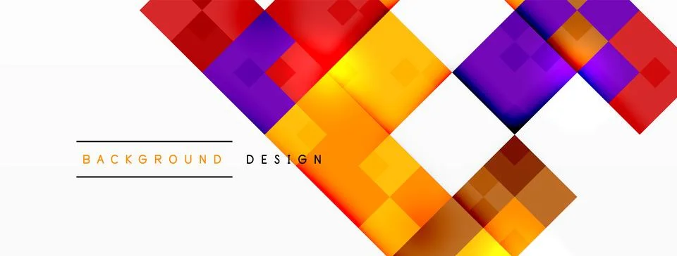 Dynamic colorful squares background. Vector Illustration For Wallpaper, Banner 스톡 일러스트