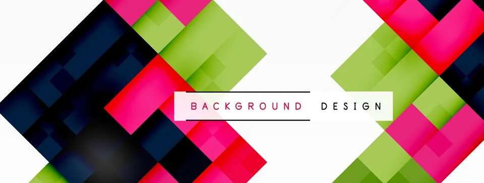 Dynamic colorful squares background. Vector Illustration For Wallpaper, Banner Stock Illustration