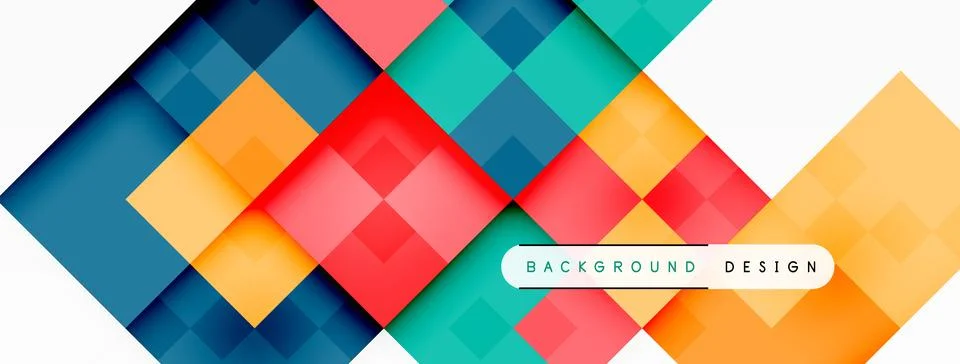 Dynamic colorful squares background. Vector Illustration For Wallpaper, Banner 스톡 일러스트