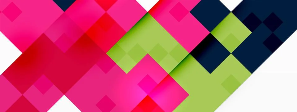 Dynamic colorful squares background. Vector Illustration For Wallpaper, Banner 스톡 일러스트