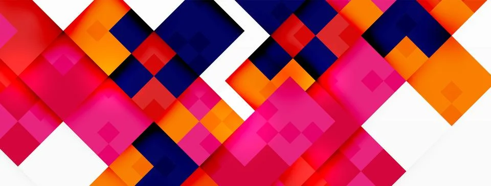 Dynamic colorful squares background. Vector Illustration For Wallpaper, Banner 스톡 일러스트