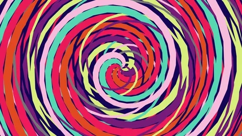 Dynamic colorful swirling lines creating a vibrant abstract spiral pattern .. Stock Footage 329099040