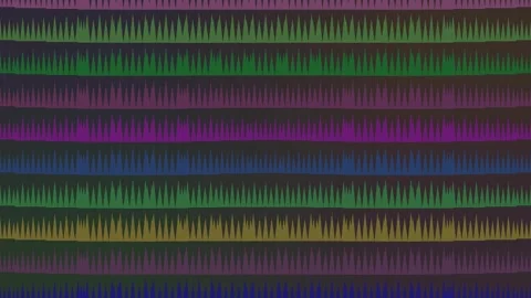 Dynamic Colorful Triangular Soundwave Equalizer Motion Pattern Vídeo Stock 340370809