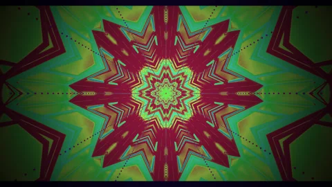 Dynamic colorful tunnel pattern loop with vibrant kaleidoscopic design crea.. Stock Footage 316829610