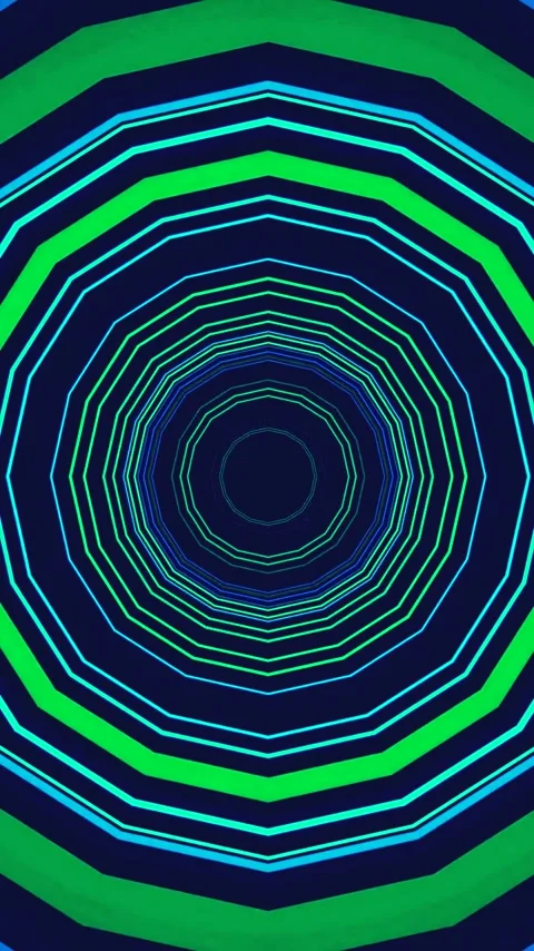 Dynamic colorful tunnel video loop creating a mesmerizing visual experience.. Video stock 321263827
