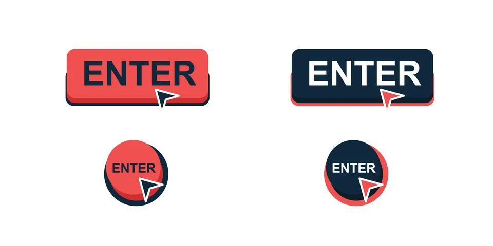 Dynamic colorful vector based icons with blue and red color, contrast color Stock Illustration