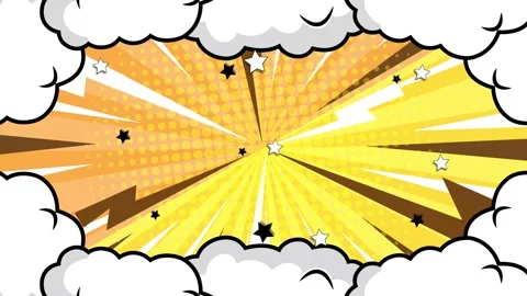 Dynamic comic backdrop with bright explosive and colorful details seamless 4k Stock Footage 293268504
