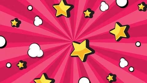 Dynamic comic background with explosive elements and dynamic details on red Stock Footage 293269858