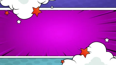 Dynamic comic book background with colorful pop art panels with space for text Stock Footage 293046788