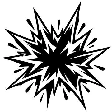 Dynamic Comic Book Style Explosion Graphic Illustration Representing High E.. Stock-Illustration