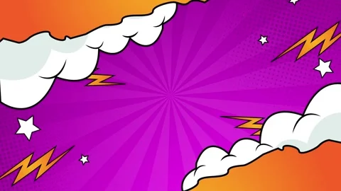 Dynamic comic book style on pink background seamless 4k video background motion Stock Footage 293045586