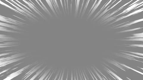 Dynamic comic book style radial speed lines background effect with grey Stock Footage 345136809