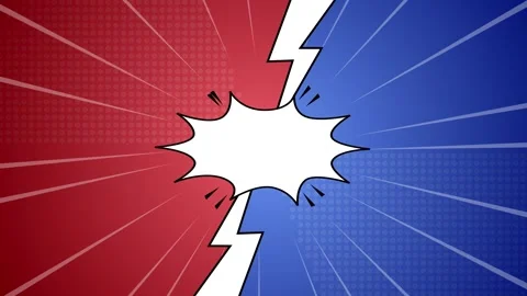 Dynamic Comic Book Style Versus Battle Background Stock Footage 319455438