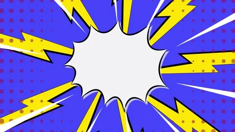 Dynamic comic design featuring explosive elements with space for text seamless Stock Footage 293263625