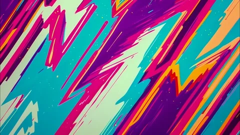 Dynamic Comic Grunge Style Hand-Drawn Cartoon Zig-Zag Pattern Backdrop Stock Footage 315224494