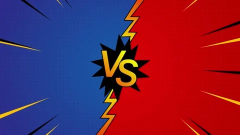 Dynamic Comic Style Versus VS Fight Screen Stock Footage 318587328