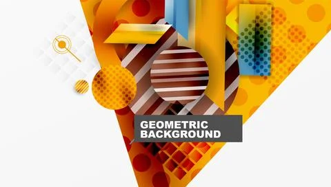 Dynamic complex geometric abstract background 스톡 일러스트