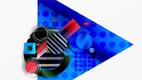Dynamic complex geometric abstract background Stock Illustration