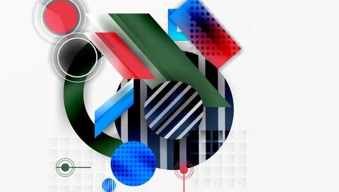 Dynamic complex geometric abstract background Stock Illustration