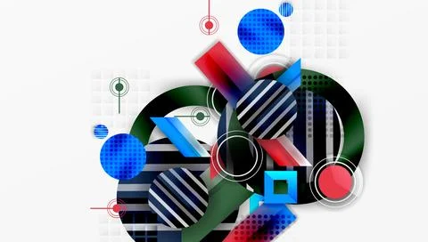 Dynamic complex geometric abstract background Illustrazione stock