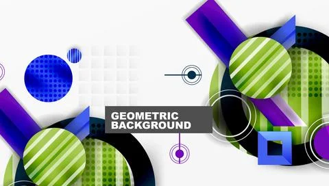 Dynamic complex geometric abstract background Illustration