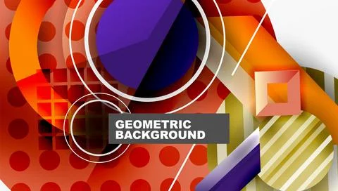 Dynamic complex geometric abstract background Stock Illustration