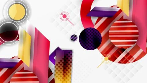 Dynamic complex geometric abstract background Illustrazione stock