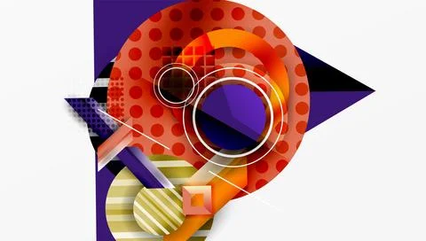 Dynamic complex geometric abstract background Stock Illustration