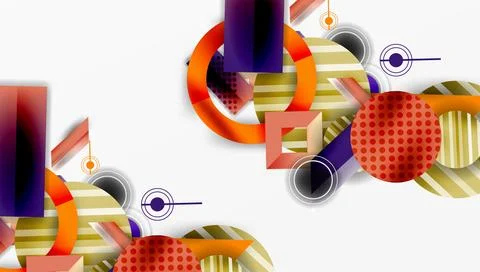 Dynamic complex geometric abstract background Stock Illustration