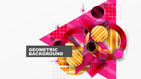 Dynamic complex geometric abstract background Illustrazione stock