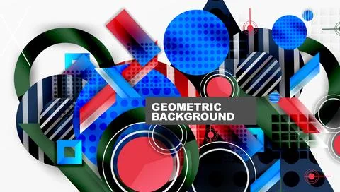 Dynamic complex geometric abstract background Illustrazione stock