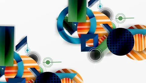 Dynamic complex geometric abstract background Stock Illustration