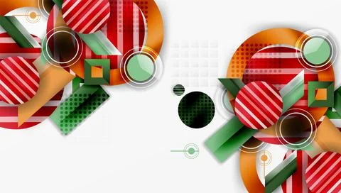 Dynamic complex geometric abstract background Stock Illustration