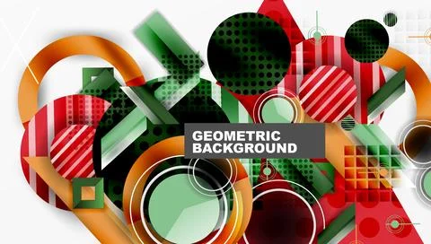Dynamic complex geometric abstract background Stock Illustration