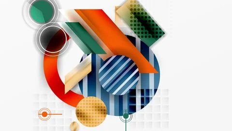 Dynamic complex geometric abstract background Stock Illustration