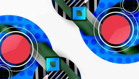 Dynamic complex geometric abstract background Stock Illustration