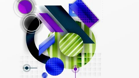 Dynamic complex geometric abstract background Illustrazione stock