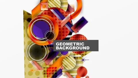 Dynamic complex geometric abstract background Stock Illustration