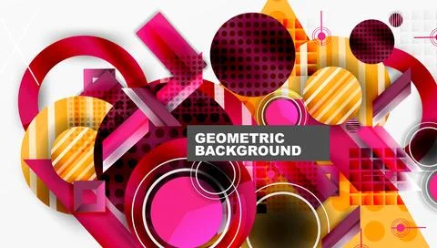 Dynamic complex geometric abstract background Stock Illustration