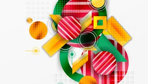 Dynamic complex geometric abstract background Stock Illustration