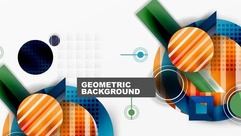 Dynamic complex geometric abstract background Stock Illustration