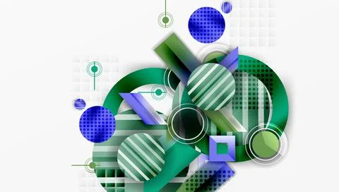 Dynamic complex geometric abstract background Stock Illustration