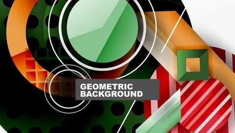 Dynamic complex geometric abstract background Stock Illustration