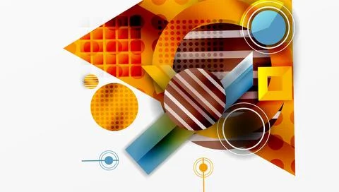 Dynamic complex geometric abstract background Stock Illustration