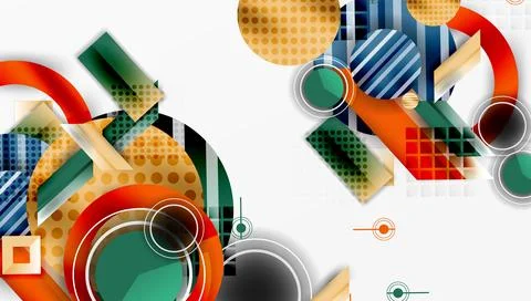Dynamic complex geometric abstract background Illustrazione stock