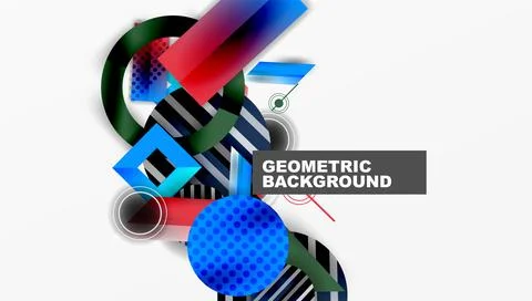 Dynamic complex geometric abstract background Stock Illustration